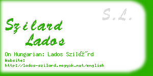 szilard lados business card